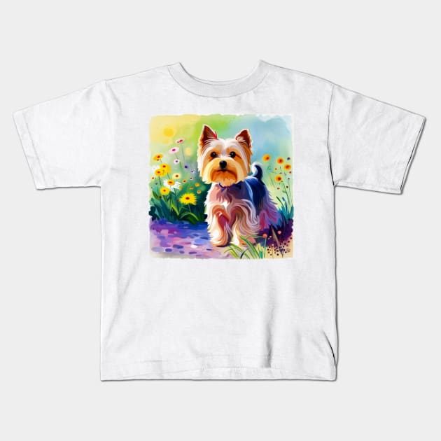 Your Friendly Neighborhood Yorkie Kids T-Shirt by DestructoKitty